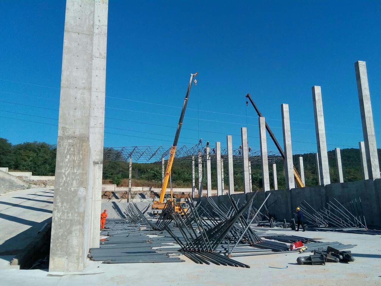 德惠威海搅拌站网架